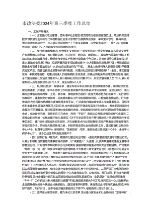 市政法委2024年第三季度工作总结.docx