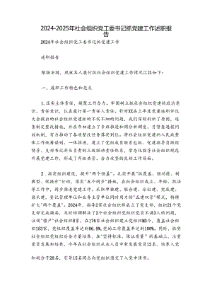 2024-2025年社会组织党工委书记抓党建工作述职报告.docx