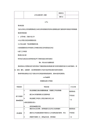 物业量化考核制度(物业岗位考核表).docx