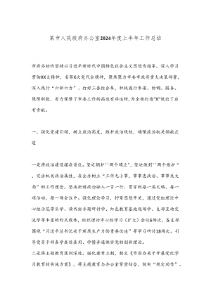 某市人民政府办公室2024年度上半年工作总结.docx