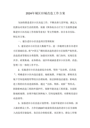 开发区2024年《城区旧城改造》工作方案 （合计5份）.docx