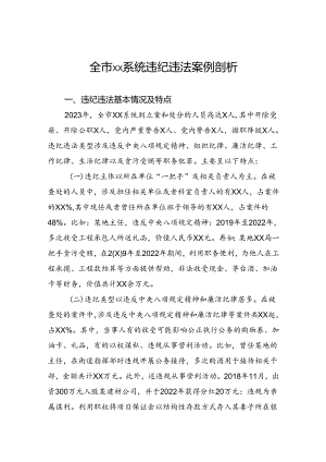 全市系统违纪违法案例剖析.docx