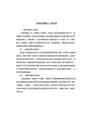 《维和防暴队》观后感.docx