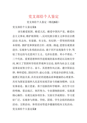 党支部给个人鉴定.docx