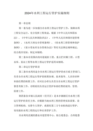 2024年水利工程运行管护实施细则.docx