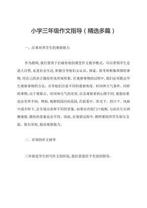 小学三年级作文指导(精选多篇).docx