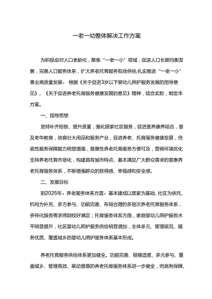 一老一幼整体解决工作方案.docx