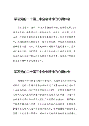 党员关于学习二十届三中全会精神心得感悟合辑三十五篇.docx