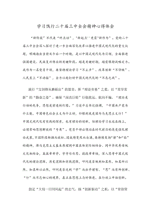 学习饯行二十届三中全会精神心得体会.docx