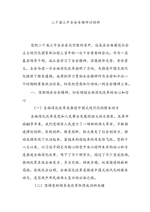 10篇二十届三中全会专题研讨材料.docx