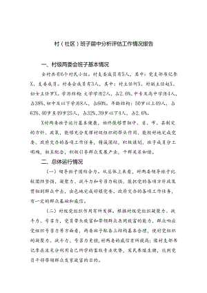（11篇）村(社区)班子届中分析评估工作情况报告.docx