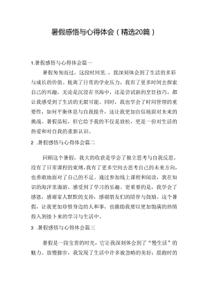 暑假感悟与心得体会（精选20篇）.docx