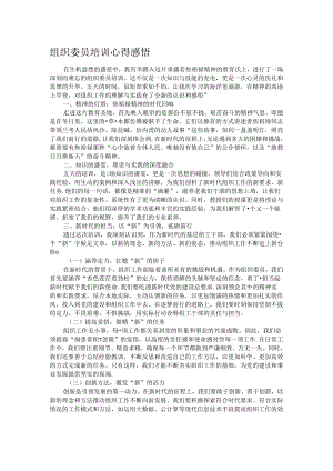 组织委员培训心得感悟.docx