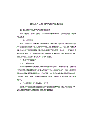 驻村工作队存在的问题及整改措施.docx