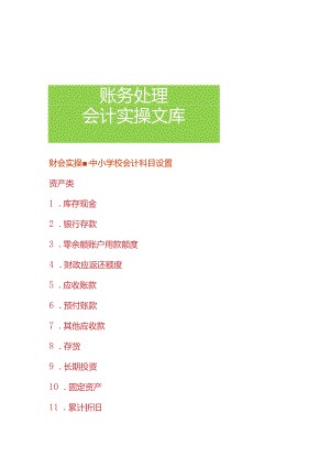财会实操-中小学校会计科目设置.docx