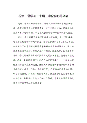 检察干警学习二十届三中全会心得体会范文.docx