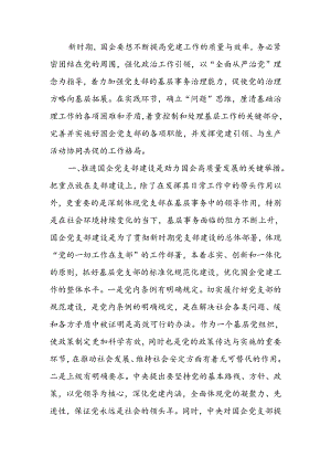 着力提升基层党支部建设效能 引领国有企业高质量发展.docx