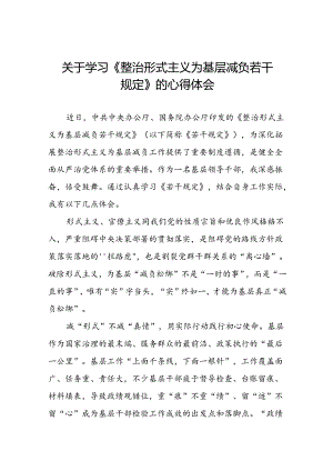 9篇领导干部关于学习整治形式主义为基层减负若干规定的心得体会.docx