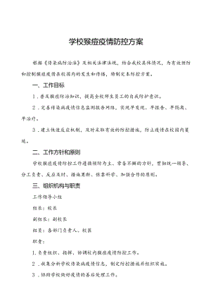 学校猴痘疫情防控应急预案六篇.docx