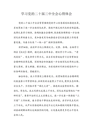 2024年学习学习党的二十届三中全会个人心得感悟 合计16份.docx