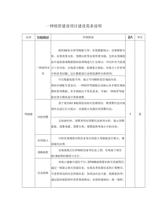一网统管建设项目建设需求说明.docx