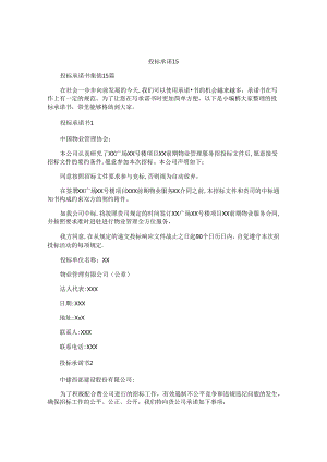 投标承诺书 .docx