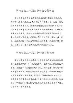 学习2024年党的二十届三中全会个人心得体会 （合计17份）.docx