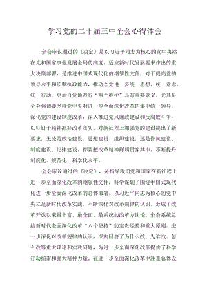学习2024年学习党的二十届三中全会个人心得感悟 汇编13份.docx