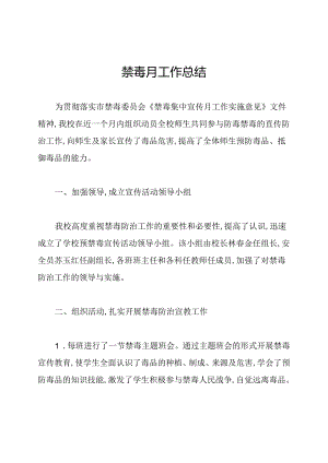 禁毒月工作总结.docx