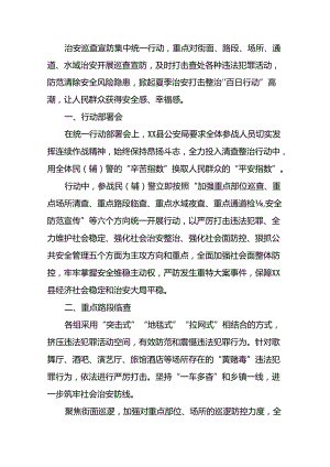 十八篇2024年公安开展夏季治安打击整治行动简报.docx