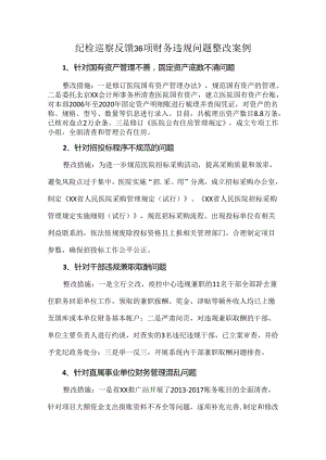 纪检巡察反馈36项财务违规问题整改案例.docx