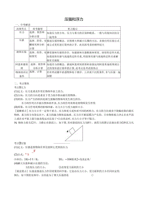 第四章-压强和浮力讲义.docx