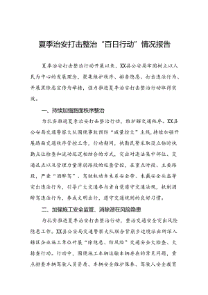 公安局深入推进2024年夏季行动工作报告十四篇.docx