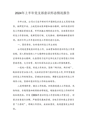 2024年开展上半年《党支部意识形态情况》工作报告 （8份）.docx