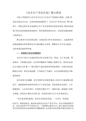 《安全生产责任在肩》警示教育.docx