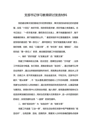 支部书记学习教育研讨发言材料.docx