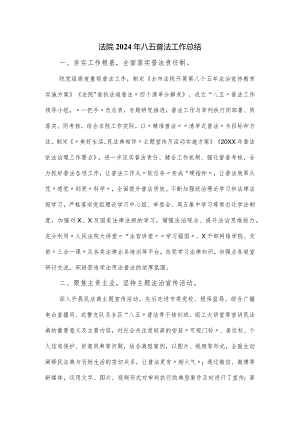 法院2024年八五普法工作总结.docx