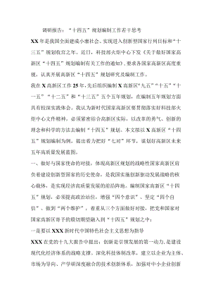 调研报告：“十四五”规划编制工作若干思考.docx