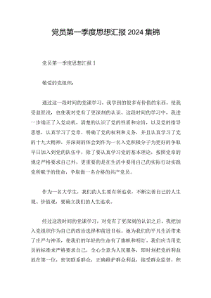 党员第一季度思想汇报2024集锦.docx