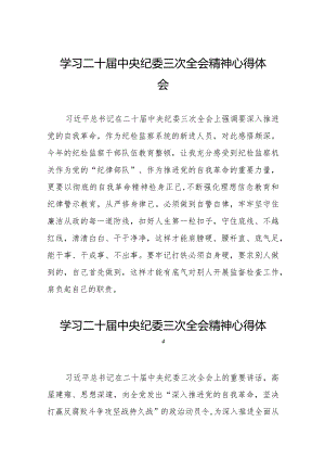 学习贯彻二十届中央纪委三次全会精神心得体会精选合集二十篇.docx