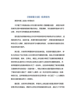 《慧眼看交通》观课报告.docx