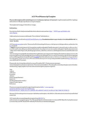 《AGUjournal》期刊论文投稿格式模板.docx