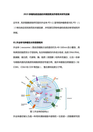 2023肿瘤免疫逃逸的关键因素及肝癌有关研究进展.docx