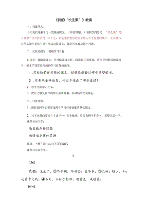 《我的“长生果”》教案.docx