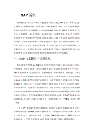 SAP鉴于集团资产转移的处理方式.docx