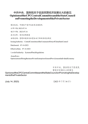 【中英文对照版】促进民营经济发展壮大的意见.docx