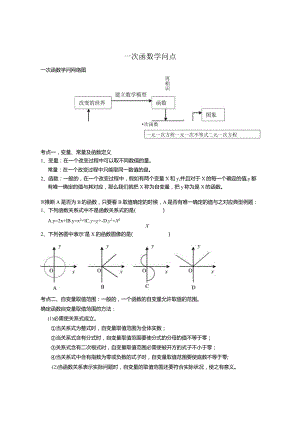 一次函数知识点与典型例题复习.docx