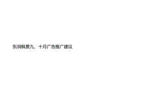 东润枫景项目广告推广建议.docx