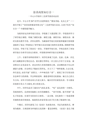 中心小学曲阜三孔研学游活动总结.docx