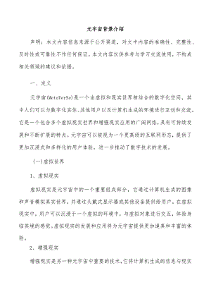 元宇宙背景介绍.docx